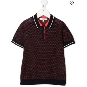 Bonpoint
knitted polka-dot polo shirt